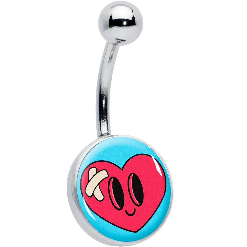 Trendy Belly Rings for Everyday Fashion -Bandaged Heartbreak Heart Belly Ring