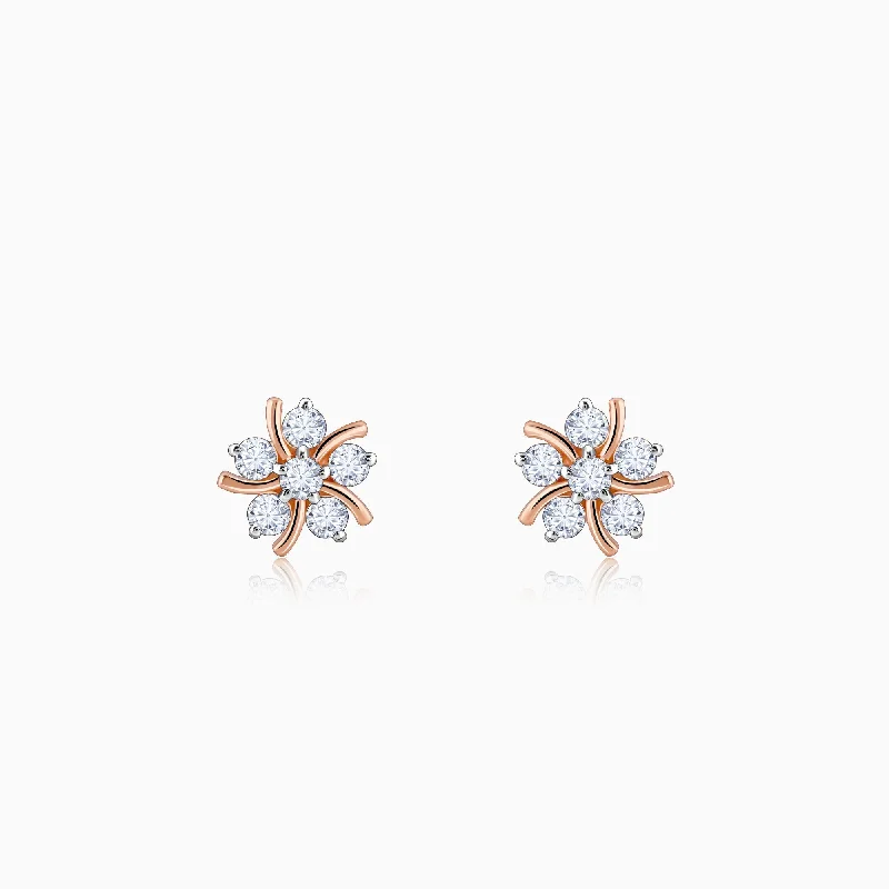 Women's Earrings – Elegant Designs for Every Personality--Rose Gold Elixir Diamond Earrings