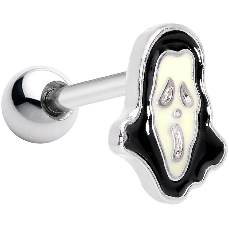 Women's Earrings – Elegant Designs for Every Personality--16 Gauge 1/4 Halloween Screaming Ghost Cartilage Tragus Earring