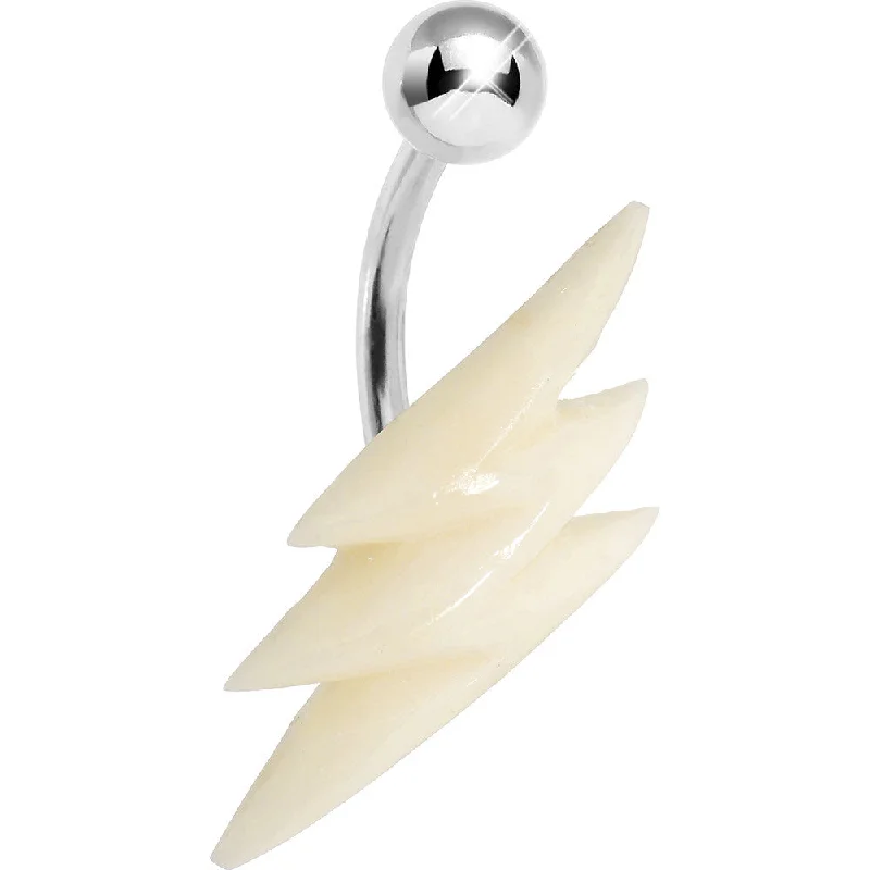 Comfortable Belly Rings for Fashionable Women -White Lightning Belly Ring