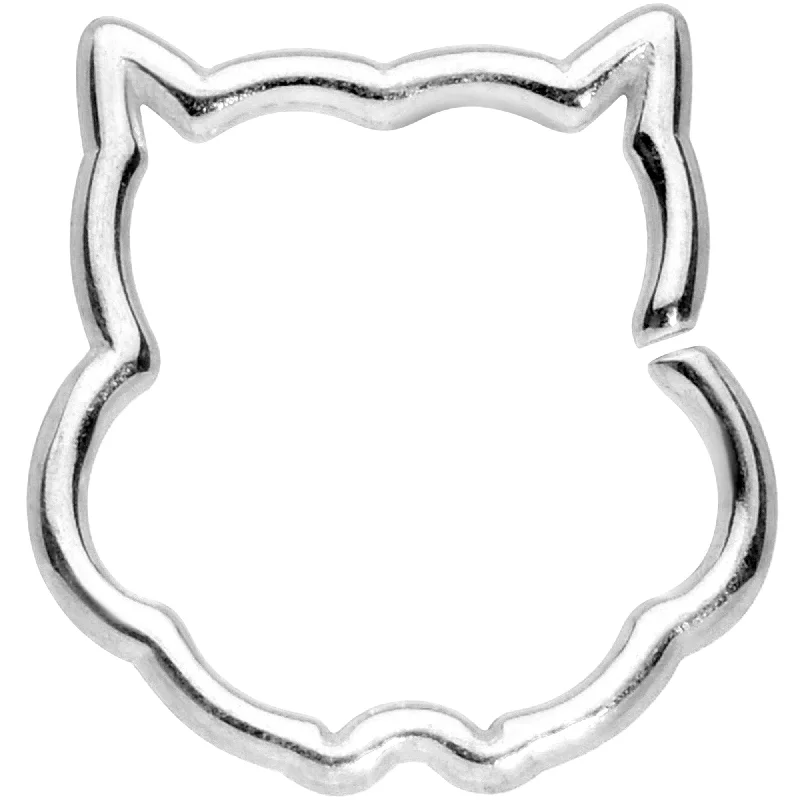 Bold Lip Rings for Confident Fashion16 Gauge 3/8 Steel Barn Owl Halloween Cartilage Closure Ring