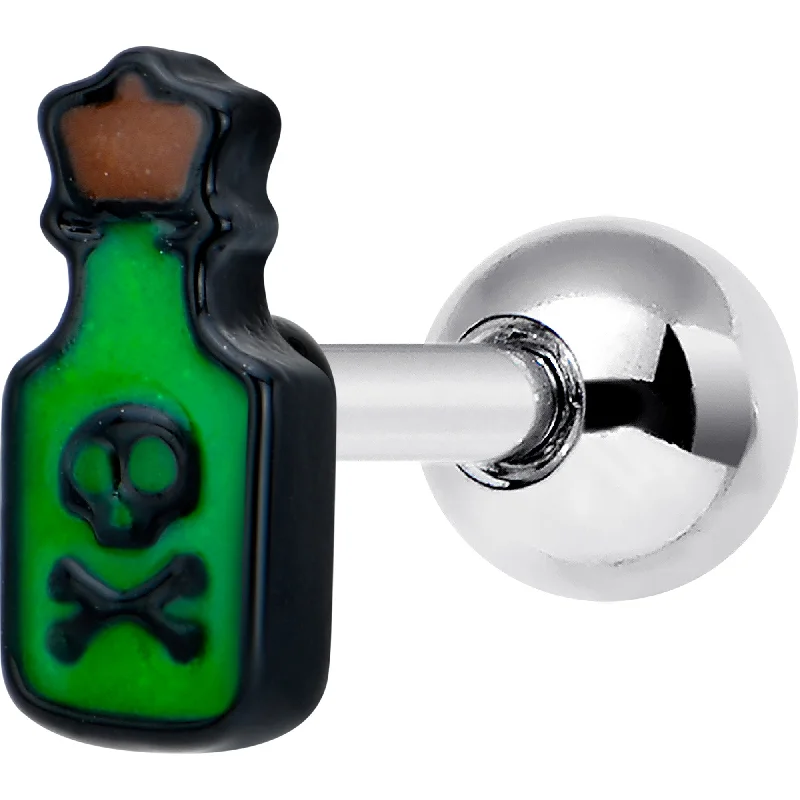 Women's Earrings – Elegant Designs for Every Personality--16 Gauge 1/4 Poison Green Bottle Glow in the Dark Cartilage Earring Women's Earrings – Elegant Designs for Every Personality--16 Gauge 1/4 Poison Green Bottle Glow in the Dark Cartilage Earring