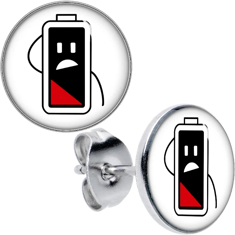 Women's Earrings – Elegant Designs for Every Personality--Battery Empty Stud Earrings