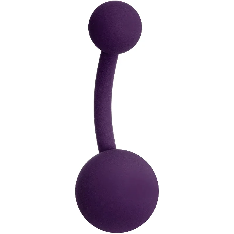 Stylish Belly Rings for Modern Fashion -Deep Dark Purple Matte Belly Ring
