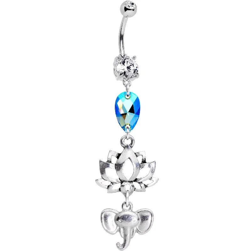 Comfortable Belly Rings for Fashion-Loving Women -Handmade Zen Spirit Dangle Belly Ring Created with Crystals