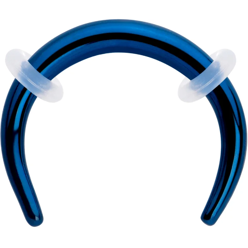 Women's Earrings – Elegant Designs for Every Personality--14 Gauge 5/16 Blue Pincher Crescent Taper