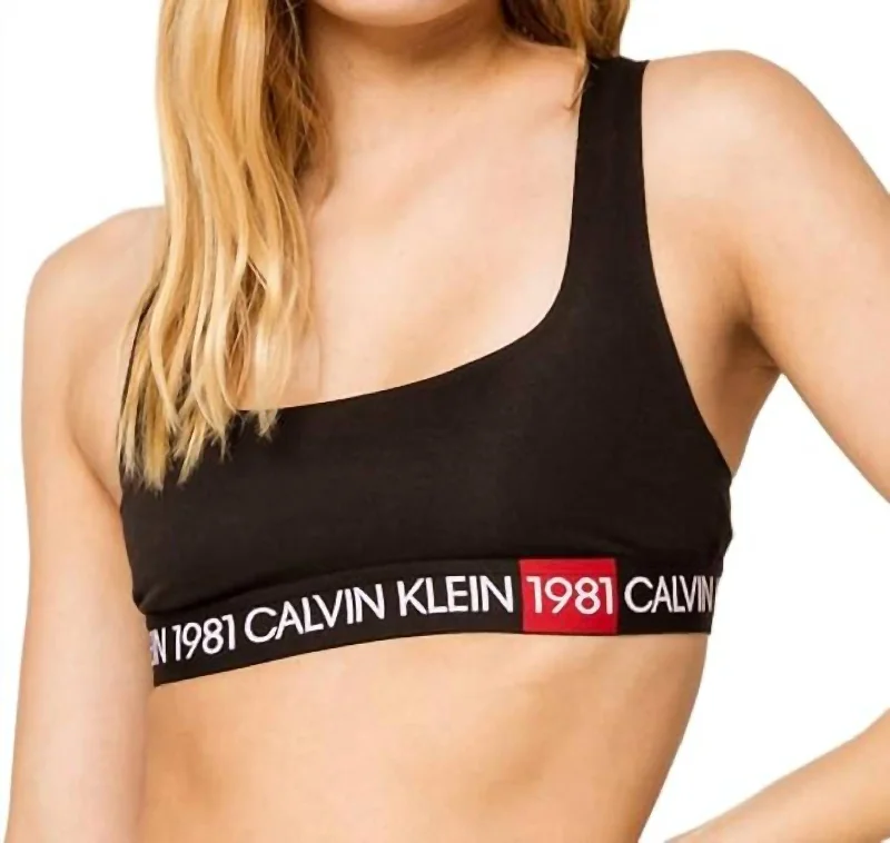 Yoga Bar for Improved Recovery After Workouts -1981 Bold Unlined Bralette In Black