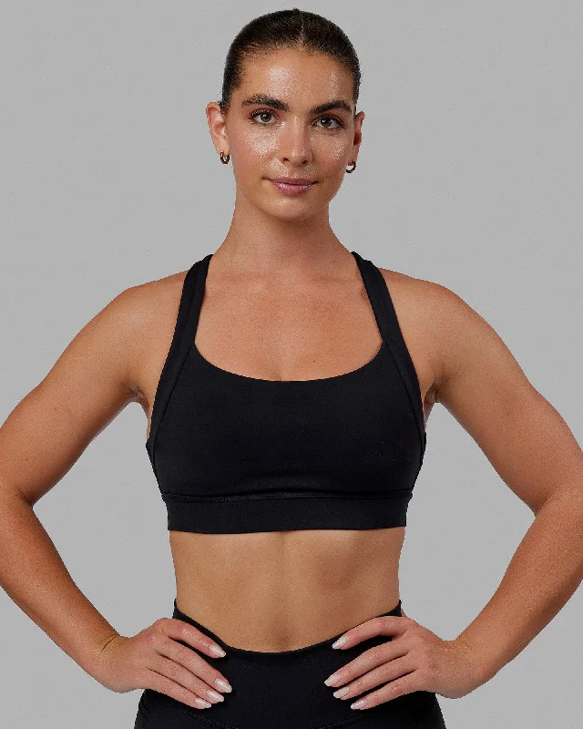 Yoga Bar with Matcha and Protein -Advance Sports Bra - Black