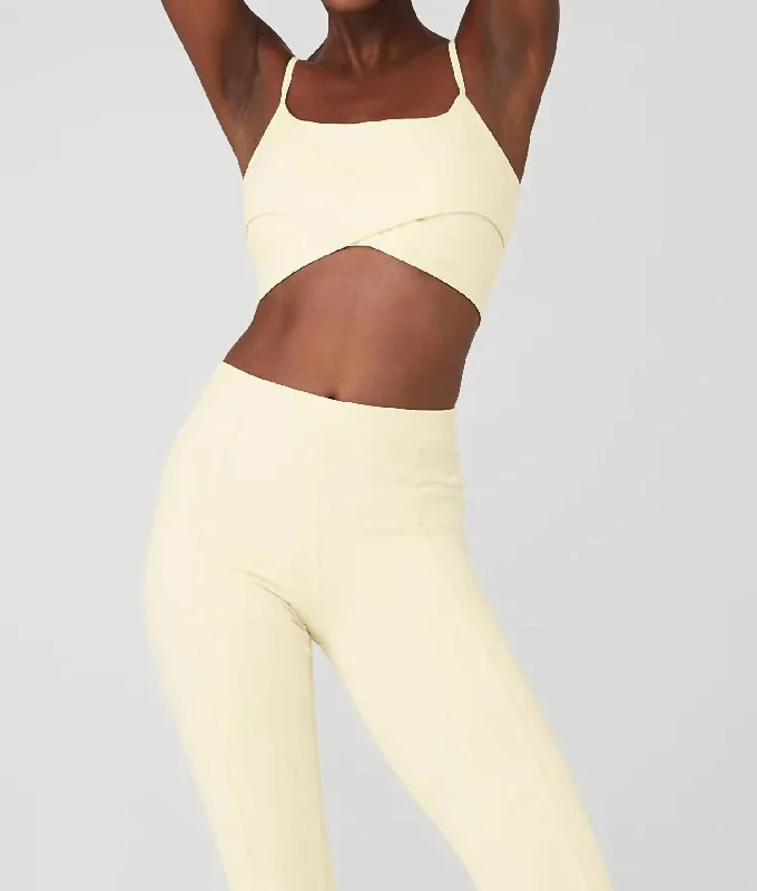Yoga Bars for Yoga and Pilates -Airbrush Enso Tank Top Sports Bra In French Vanilla