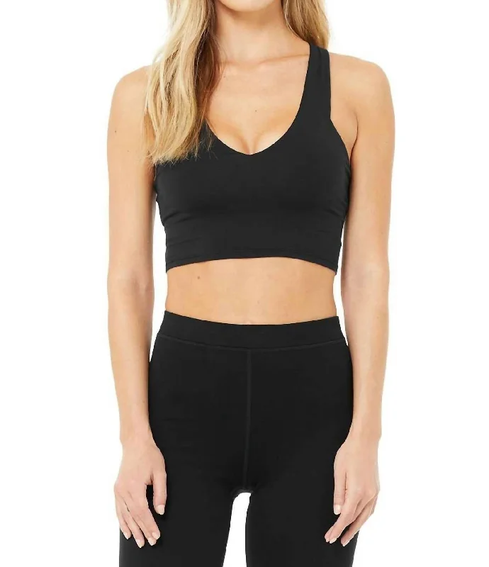 Yoga Bar with Probiotics -Airbrush Real Tank Top Bra In Black