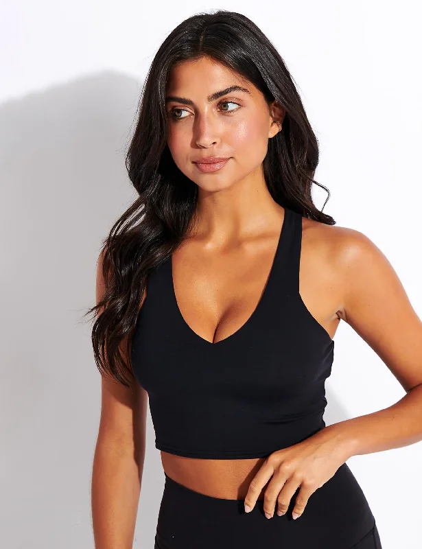 Yoga Bar with Chia Seeds and Blueberries -Airbrush Real Bra Tank - Black