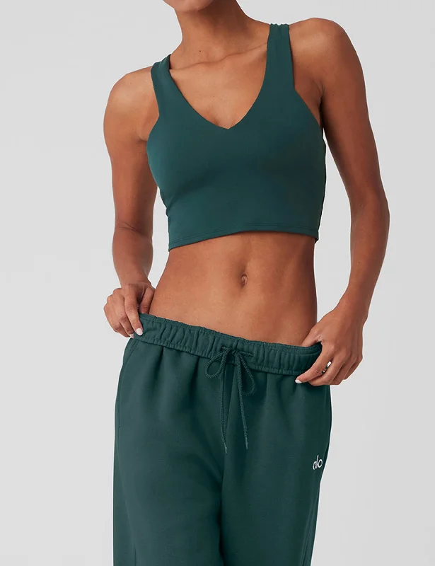 Yoga Bar for Balanced Nutrition -Airbrush Real Bra Tank - Midnight Green
