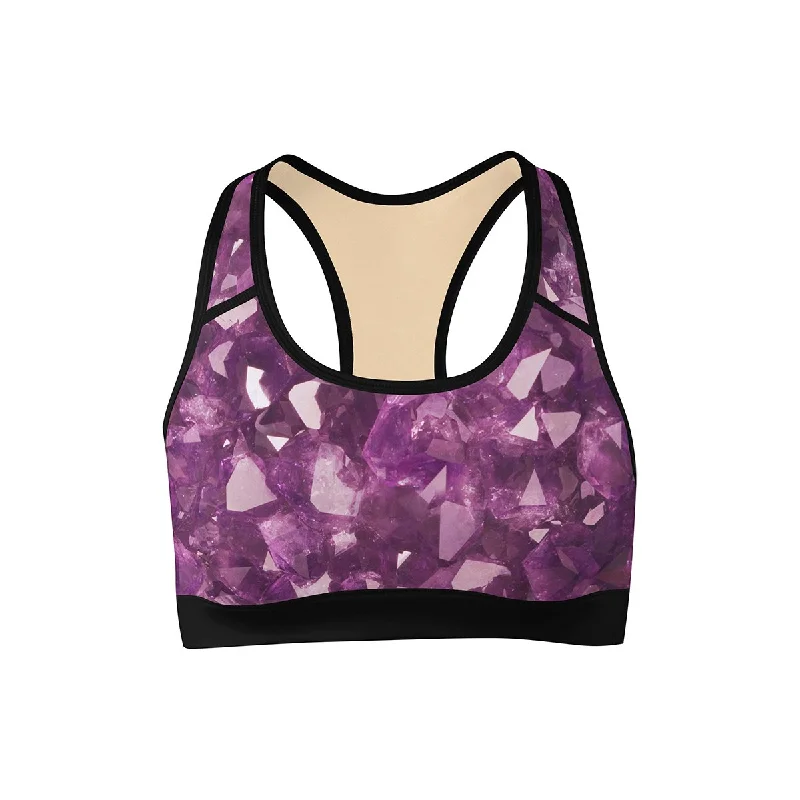 Yoga Bar for Focused Energy -Amethyst Sports Bra