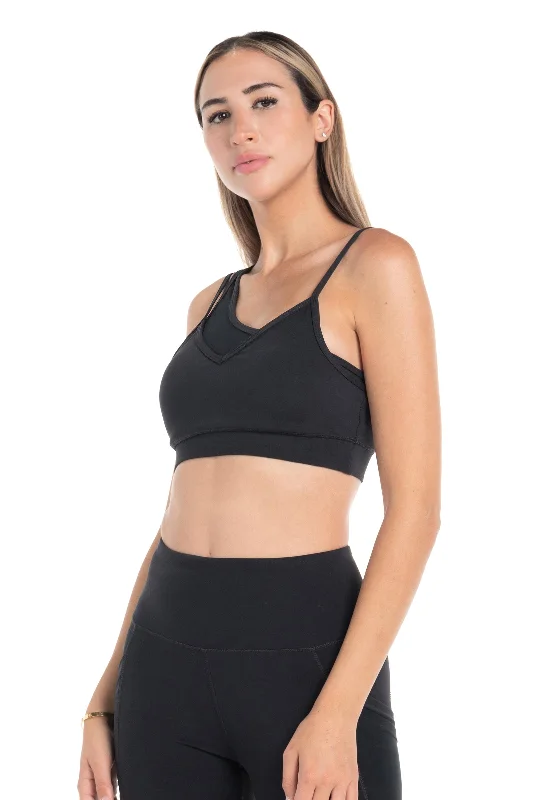 Yoga Bar with Beetroot for Detox -Power Play Asymmetrical Mesh Bra