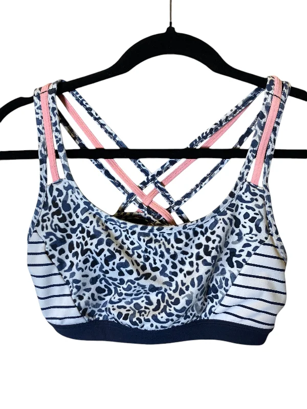 Yoga Bar with Hemp Protein for Recovery -Athletic Bra By Athleta In Blue & White, Size: S Yoga Bar with Hemp Protein for Recovery -Athletic Bra By Athleta In Blue & White, Size: S