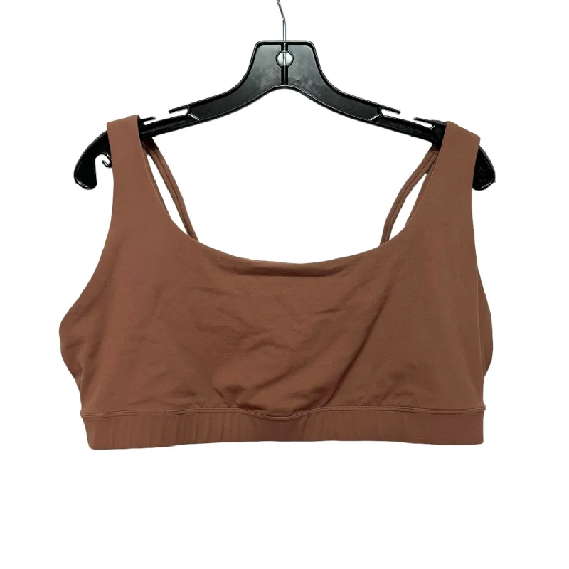 Yoga Bar with Almond Flour -Athletic Bra By Athleta In Brown, Size: 2x