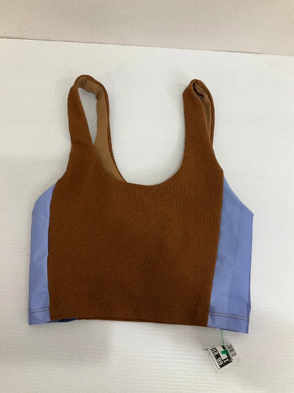Yoga Bar for Low Glycemic Index -Athletic Bra By Beach Riot In Blue & Brown, Size: S