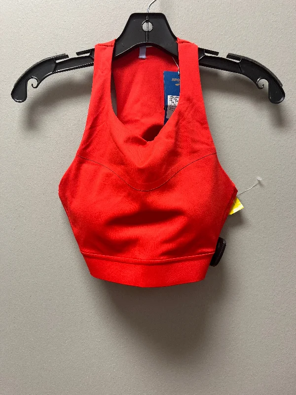Yoga Bar with Nut Butter -Athletic Bra By Brooks In Red, Size: S