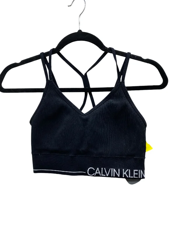 Yoga Bar with Hemp Hearts -Athletic Bra By Calvin Klein Performance In Black, Size: M Yoga Bar with Hemp Hearts -Athletic Bra By Calvin Klein Performance In Black, Size: M