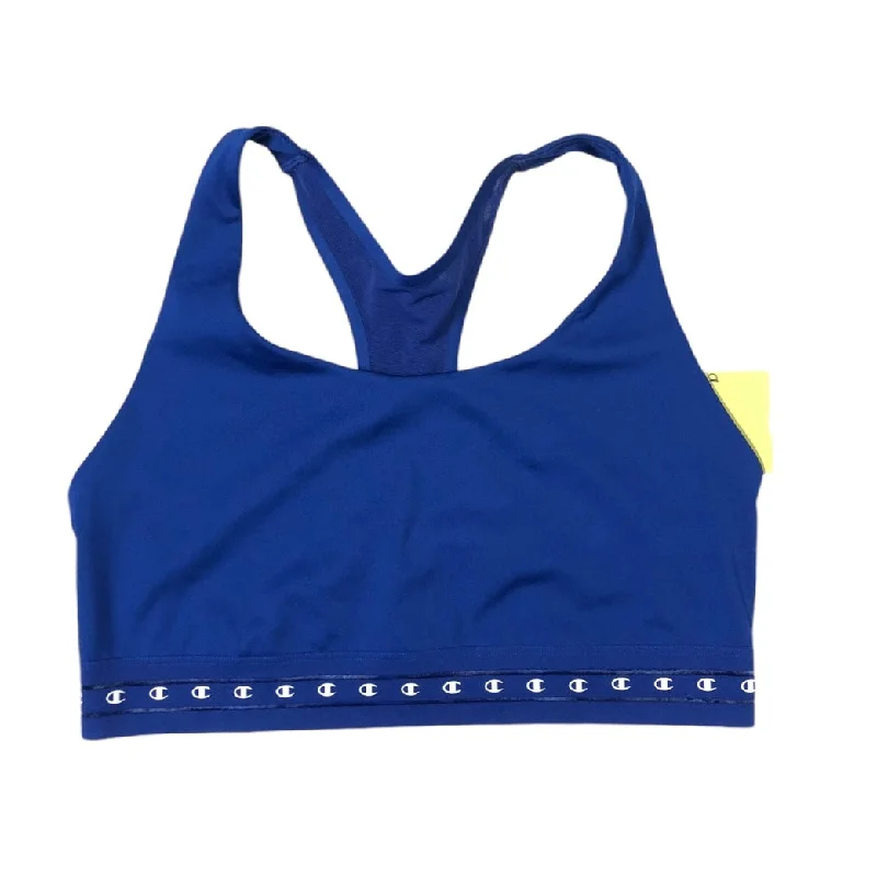 Yoga Bar for Health and Fitness Goals -Athletic Bra By Champion In Blue, Size: M
