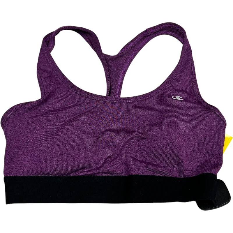 Yoga Bar for Enhanced Stamina -Athletic Bra By Champion In Purple, Size: M