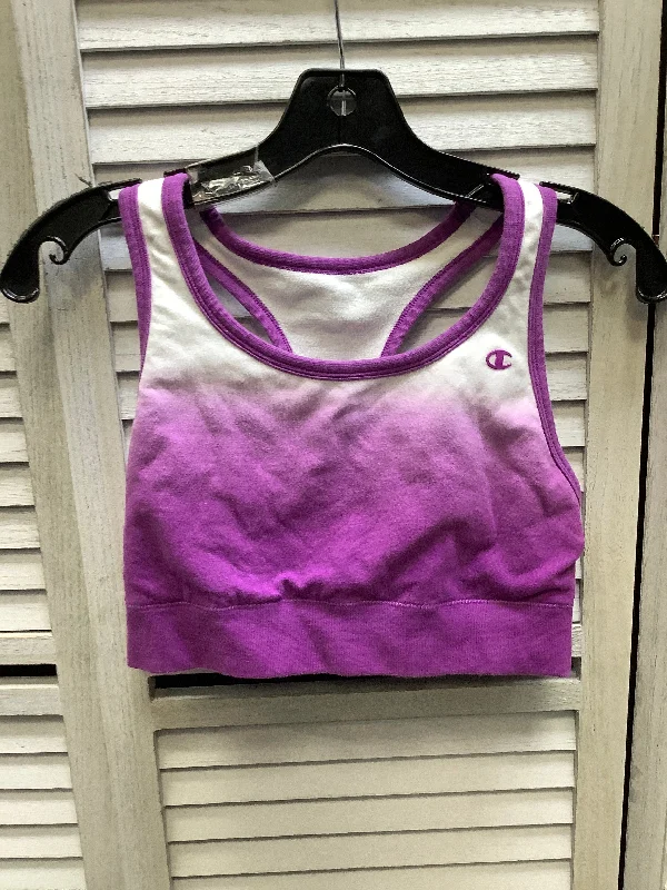 Organic Protein Yoga Bars -Athletic Bra By Champion In Purple, Size: Xl