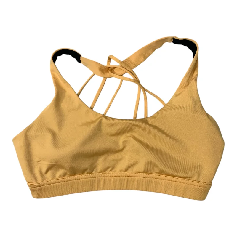 Nutrient-Rich Yoga Bars -Athletic Bra By Icy Logo In Yellow, Size: S
