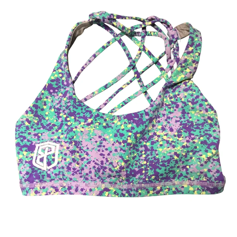 Yoga Bar with Carob -Athletic Bra By Cmc In Blue & Purple, Size: M