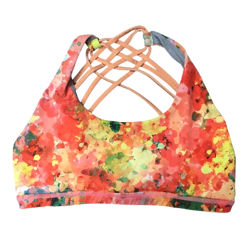 Yoga Bar with Coconut Oil for Smoothness -Athletic Bra By Cmc In Orange, Size: M