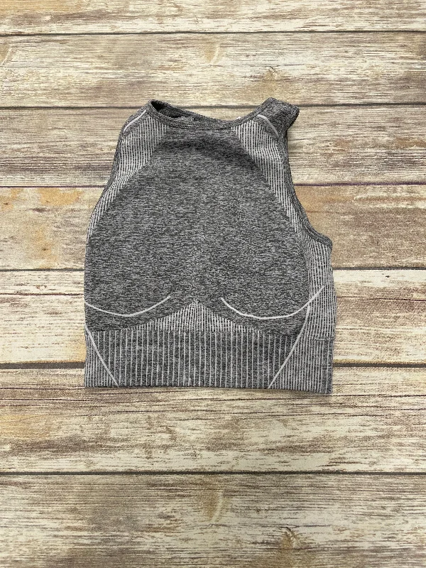 Yoga Bar with Natural Food Protein -Athletic Bra By Cme In Grey, Size: S