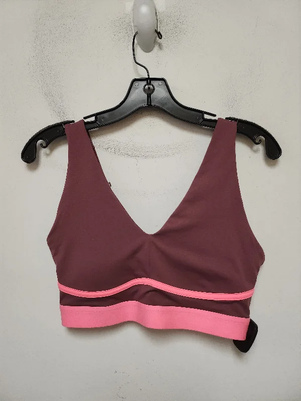 Vegan Energy Yoga Bars -Athletic Bra By Fabletics In Brown & Pink, Size: S