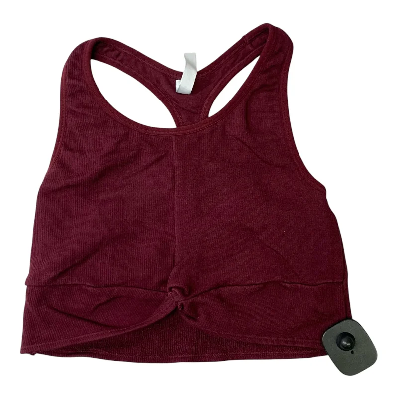 Yoga Bar with Peppermint -Athletic Bra By Fabletics In Red, Size: Xs