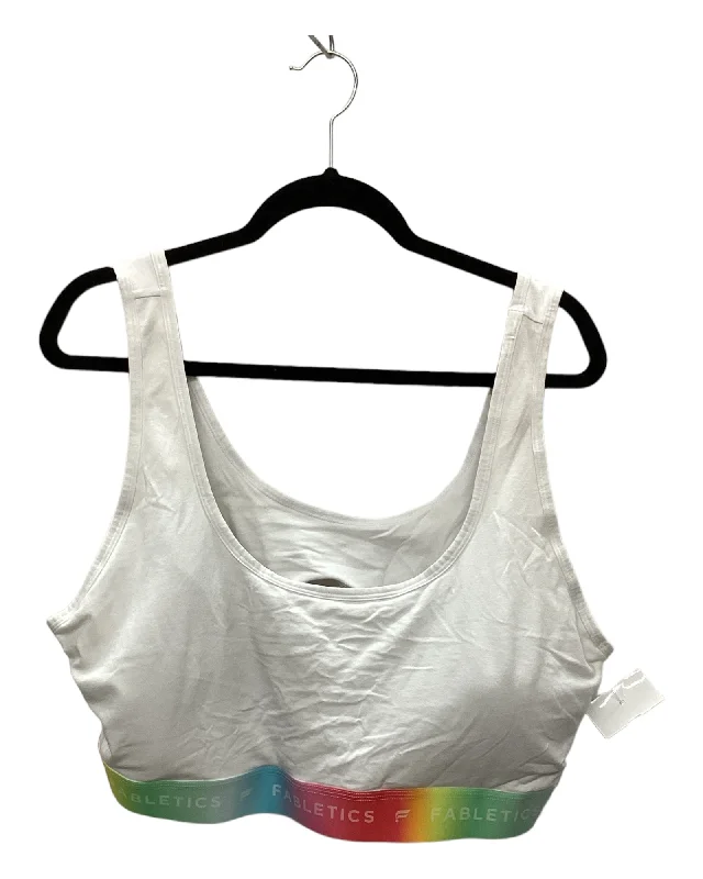 Yoga Bar with Probiotic Blend -Athletic Bra By Fabletics In White, Size: 4x