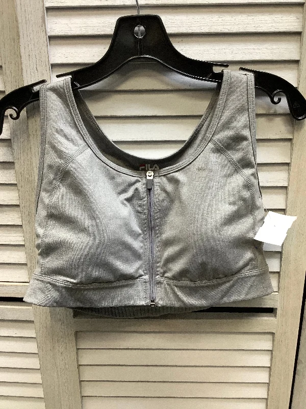 Yoga Bar for Post-Workout Recovery -Athletic Bra By Fila In Grey, Size: Xl