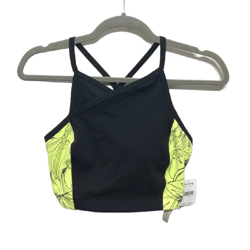 Organic Yoga Bars for Better Digestion -Athletic Bra By Free People In Black & Yellow, Size: S