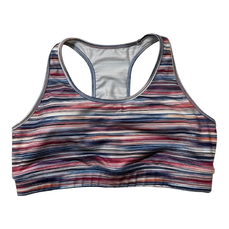 Yoga Bar with MCTs -Athletic Bra By Gapfit In Striped, Size: L