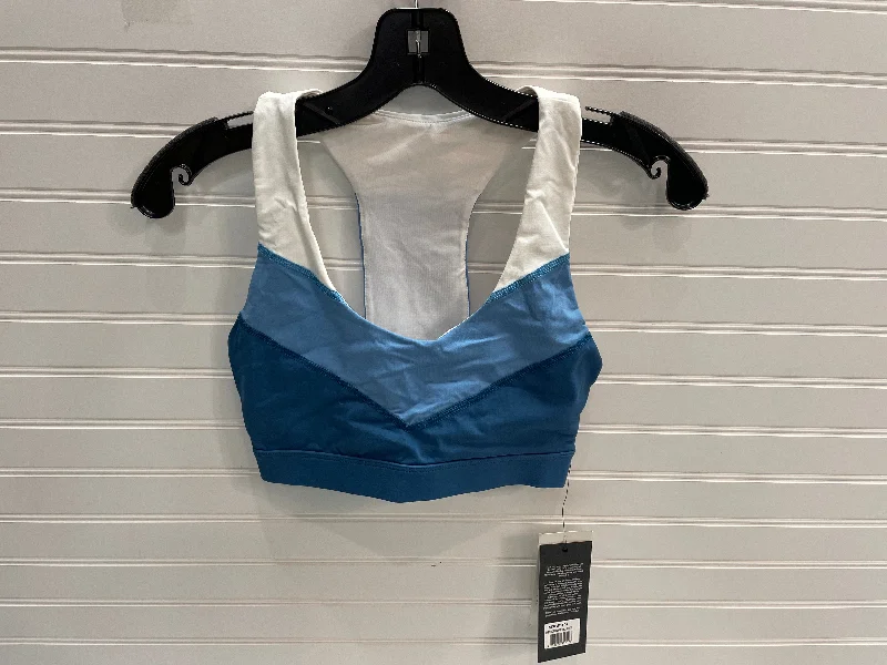 Yoga Bar with Healthy Prebiotic Fibers -Athletic Bra By Glyder In Blue & White, Size: S