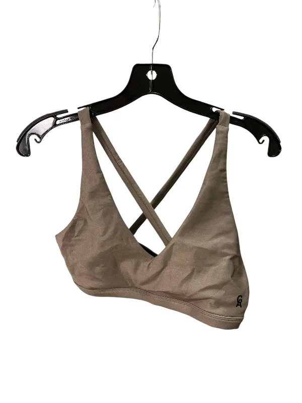 Yoga Bar with Almonds -Athletic Bra By Good American In Metallic, Size: L