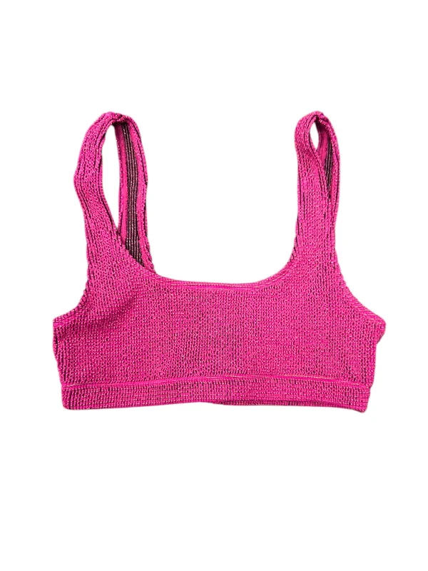Yoga Bar with Chia and Hemp Seeds -Athletic Bra By Good American In Pink, Size: S