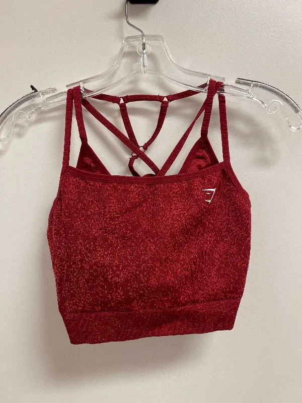 Yoga Bar with Mushroom Extract -Athletic Bra By Gym Shark In Red, Size: L