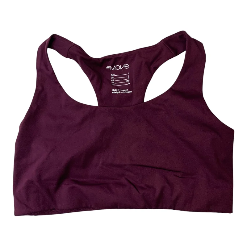 Yoga Bar with Essential Amino Acids -Athletic Bra By H&m In Purple, Size: L