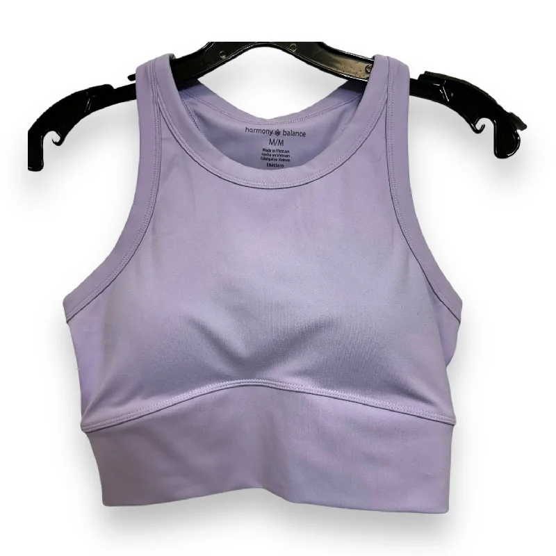 Yoga Bar with Healthy Oils -Athletic Bra By HARMONY In Purple, Size: M