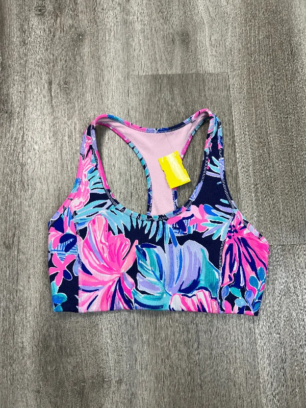 Yoga Bar for Healthy Lifestyle -Athletic Bra By Lilly Pulitzer In Blue & Pink, Size: S