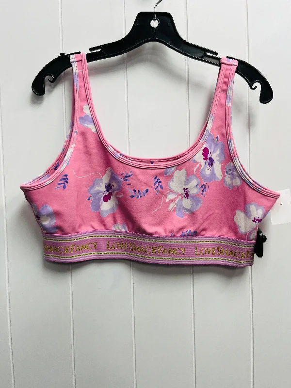 Yoga Bar for Improved Digestion -Athletic Bra By loveshackfancy In Pink & Purple, Size: Xl