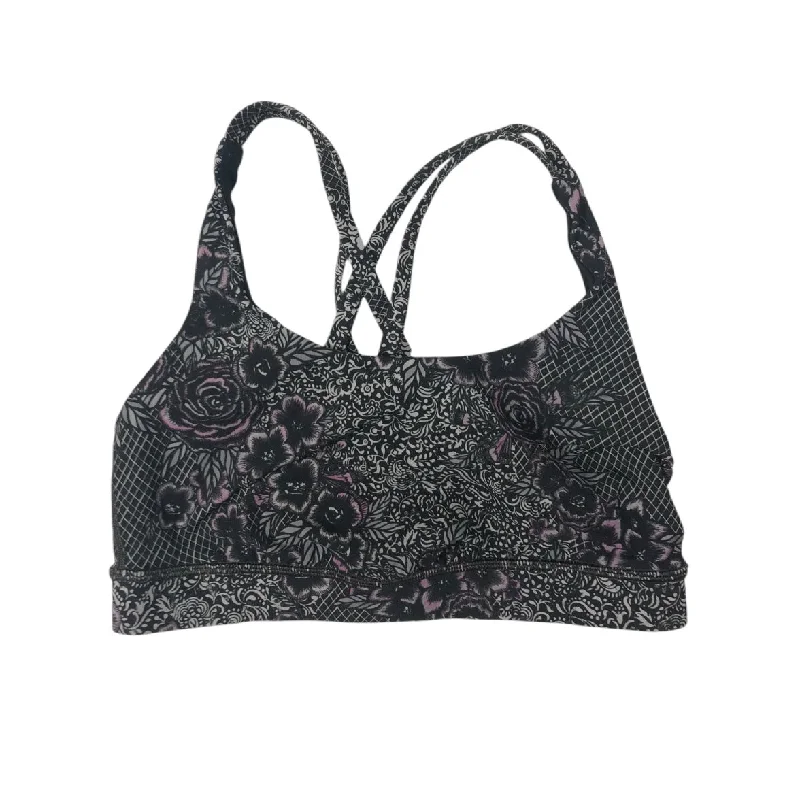 Organic Yoga Bar for Energy -Athletic Bra By Lululemon In Black & Grey, Size: 6