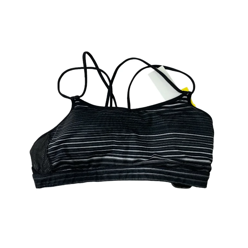 Yoga Bar with Cinnamon and Coconut -Athletic Bra By Lululemon In Black & Grey, Size: M