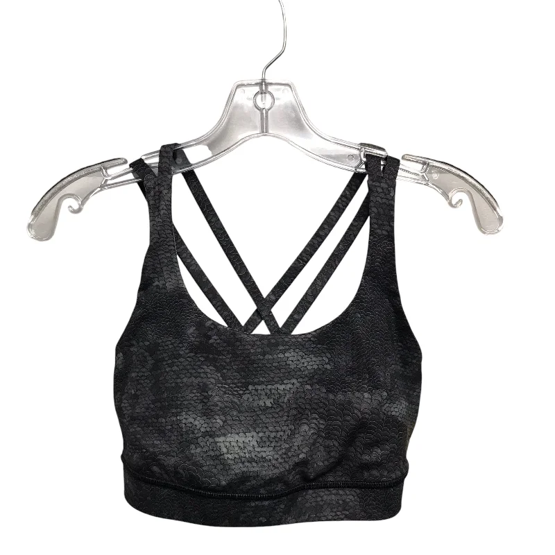 Yoga Bar for Stress Relief and Relaxation -Athletic Bra By Lululemon In Black & Grey, Size:S