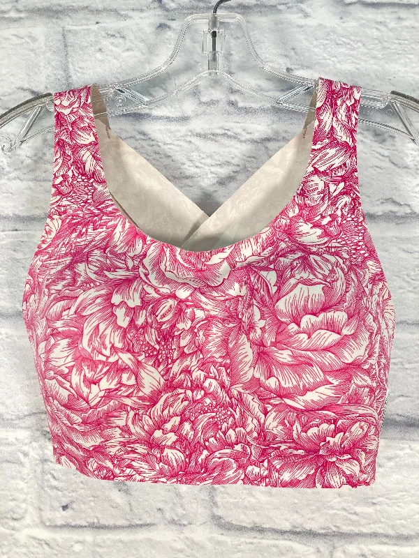 Yoga Bar for Busy Lifestyles -Athletic Bra By Lululemon In Pink & White, Size: Xl