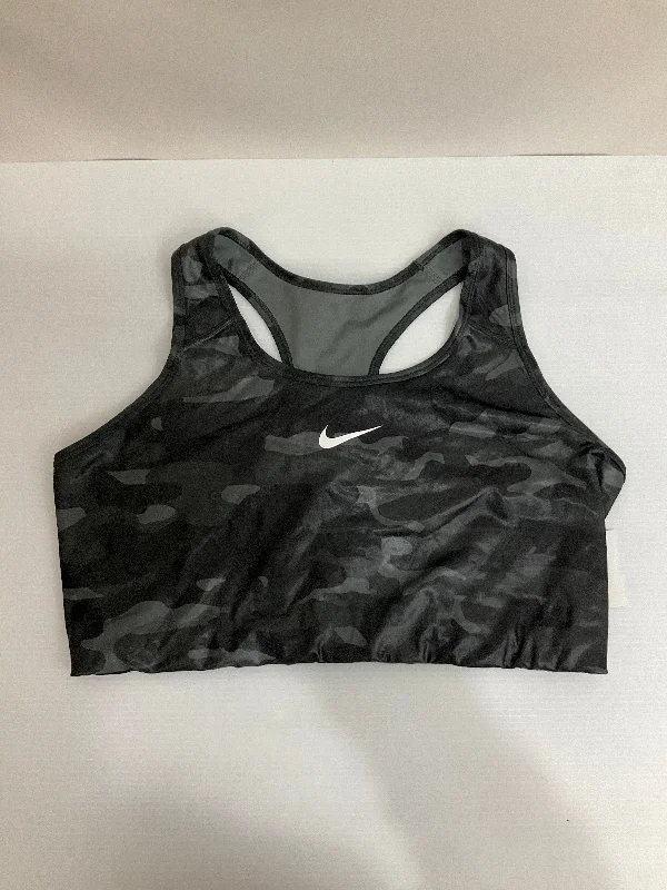 Yoga Bar with Fruit -Athletic Bra By Nike Apparel In Camouflage Print, Size: 2x