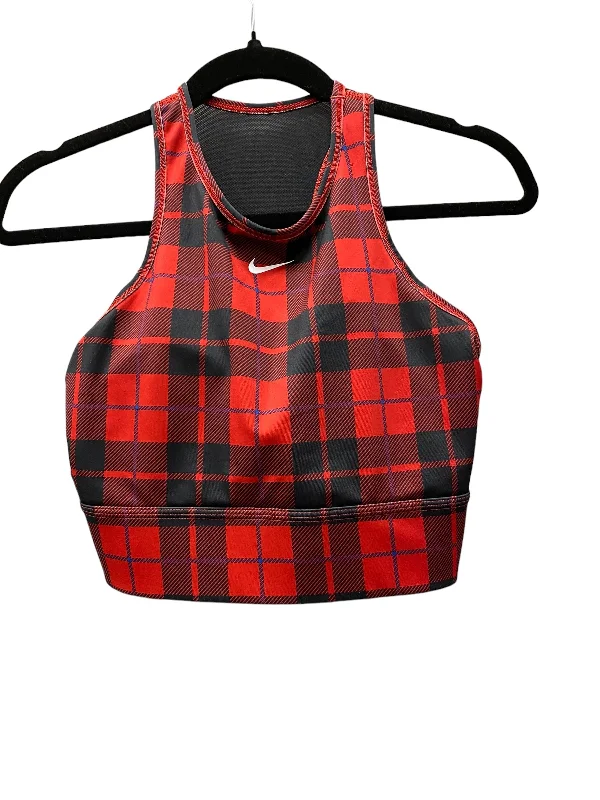 Gluten-Free Yoga Bar with Dates and Almonds -Athletic Bra By Nike In Plaid Pattern, Size: L